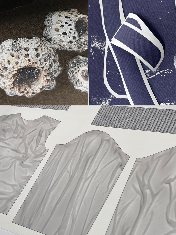 Team 3: Experimentelle Entwicklung textiler Drucke für Outdoorkleidung