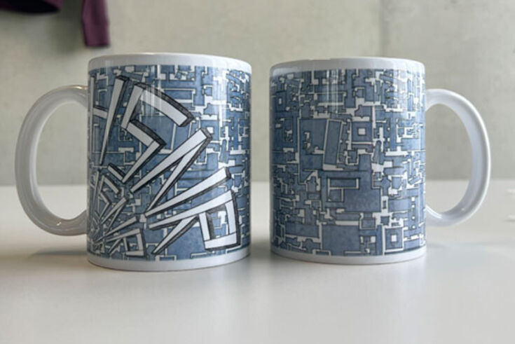 Wunderschöne HSNR-Tasse in blau-grau. Schlag zu!