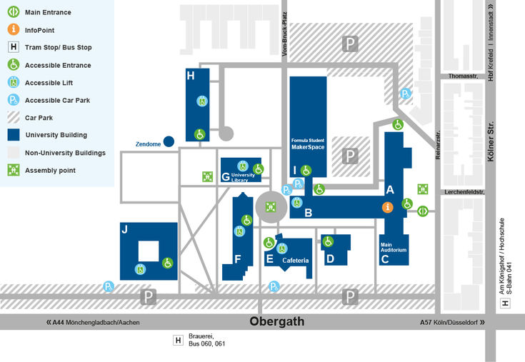 Map Campus Krefeld South