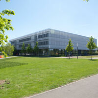 Modern main building on our campus in Krefeld-South