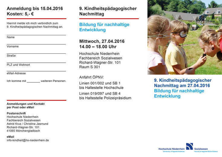 18_kindheitspädagogischer_nachmittag FLYER EndFassung.indd Bildung für nachhaltige Entwicklung