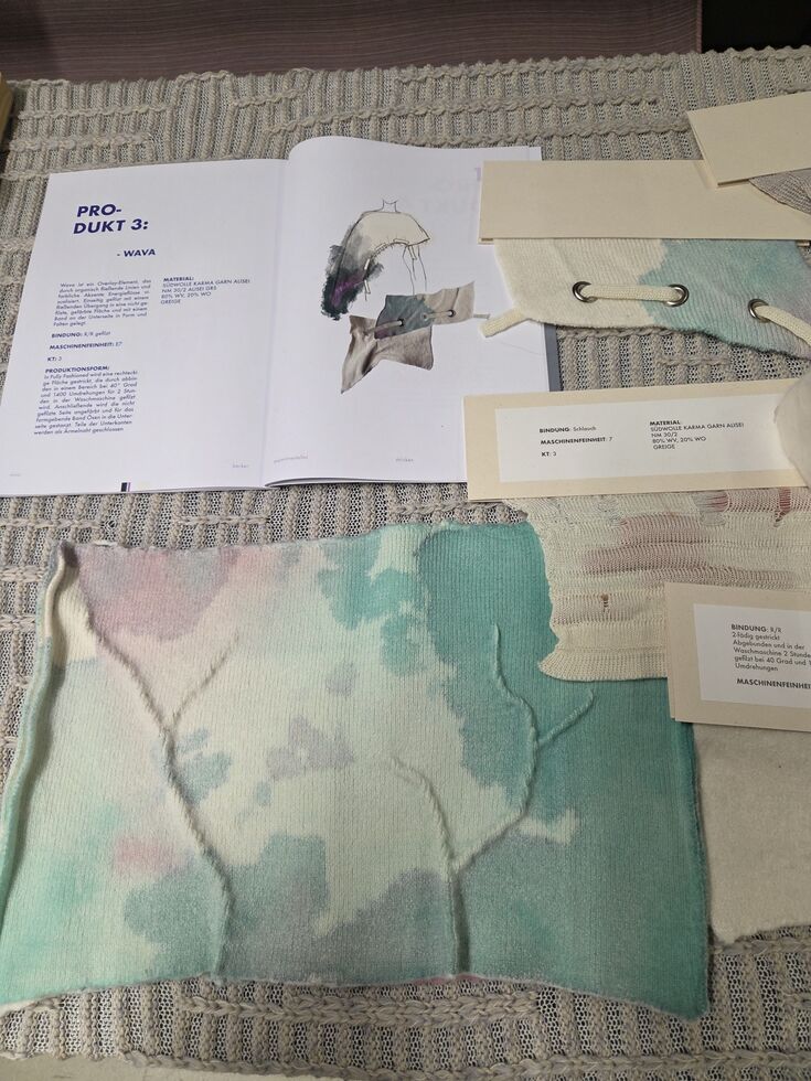 Studentische Ausarbeitung von Nina Becker / Kurs: Experimentelles Stricken WS 25/26