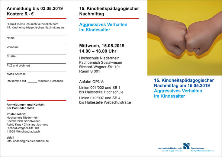 18_kindheitspädagogischer_nachmittag FLYER EndFassung.indd Aggressives Verhalten im Kindesalter