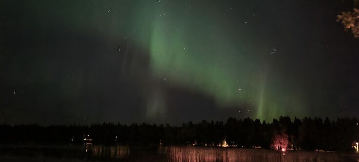 Aurora über Umeå