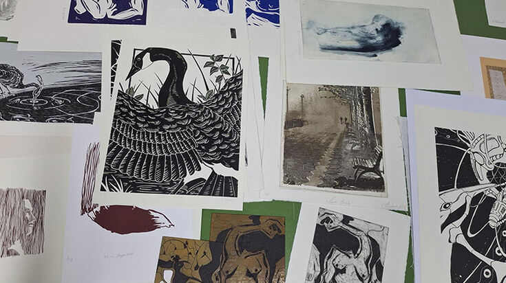 Titelgrafik Ausstellung Druckgrafik im Krefelder Kunstverein