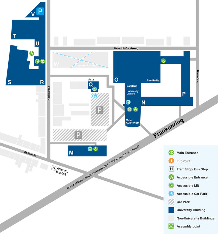 Map Campus Krefeld
