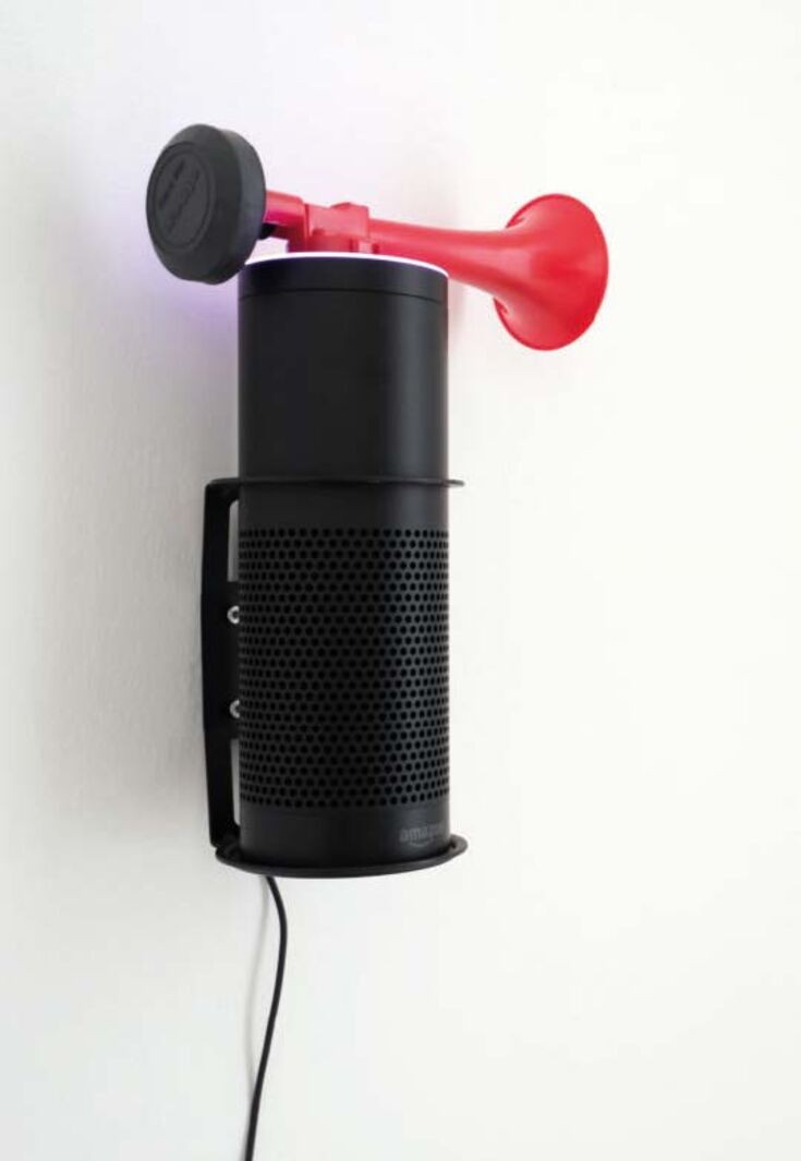 Julia Scher, The Ecology of Visibility (Trumpet), 2020, Courtesy Drei, Köln, Foto: Detlef Ilgner