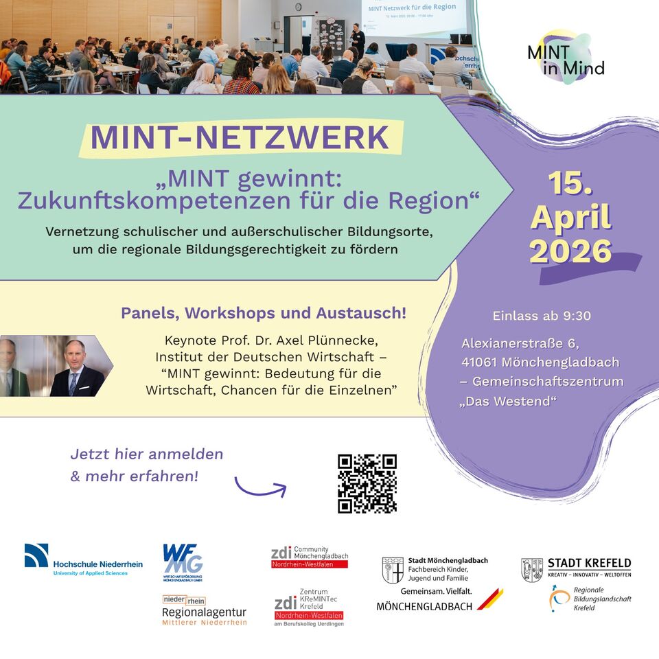 Eine Grafik, die alle Informationen aus dem Text enthält, sowie die Logos der Partner