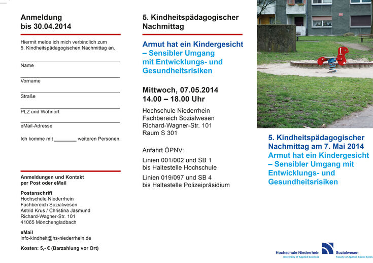 18_kindheitspädagogischer_nachmittag FLYER EndFassung.indd Armut hat ein Kindergesicht – Sensibler Umgang mit Entwicklungs- und Gesundheitsrisiken