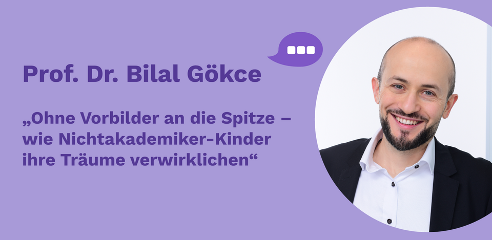 Kurzfassung des Textes mit Angaben zu Vortag und einem Bild von Prof. Dr. Gökce
