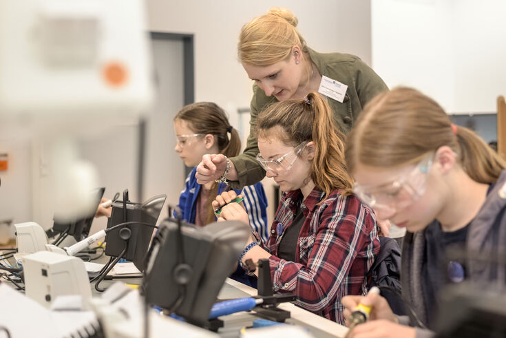 Teilnehmerinnen eines Workshops