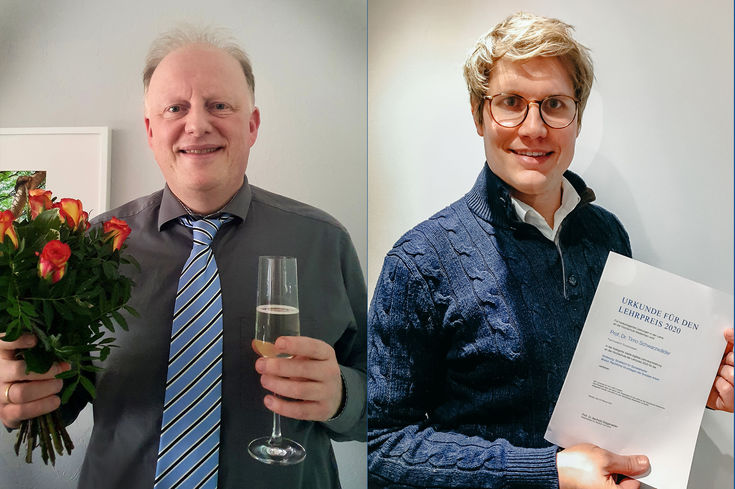 Die Lehrpreisträger Prof. Dr. Heyko Schultz und Prof. Dr. Timo Schwarzwälder