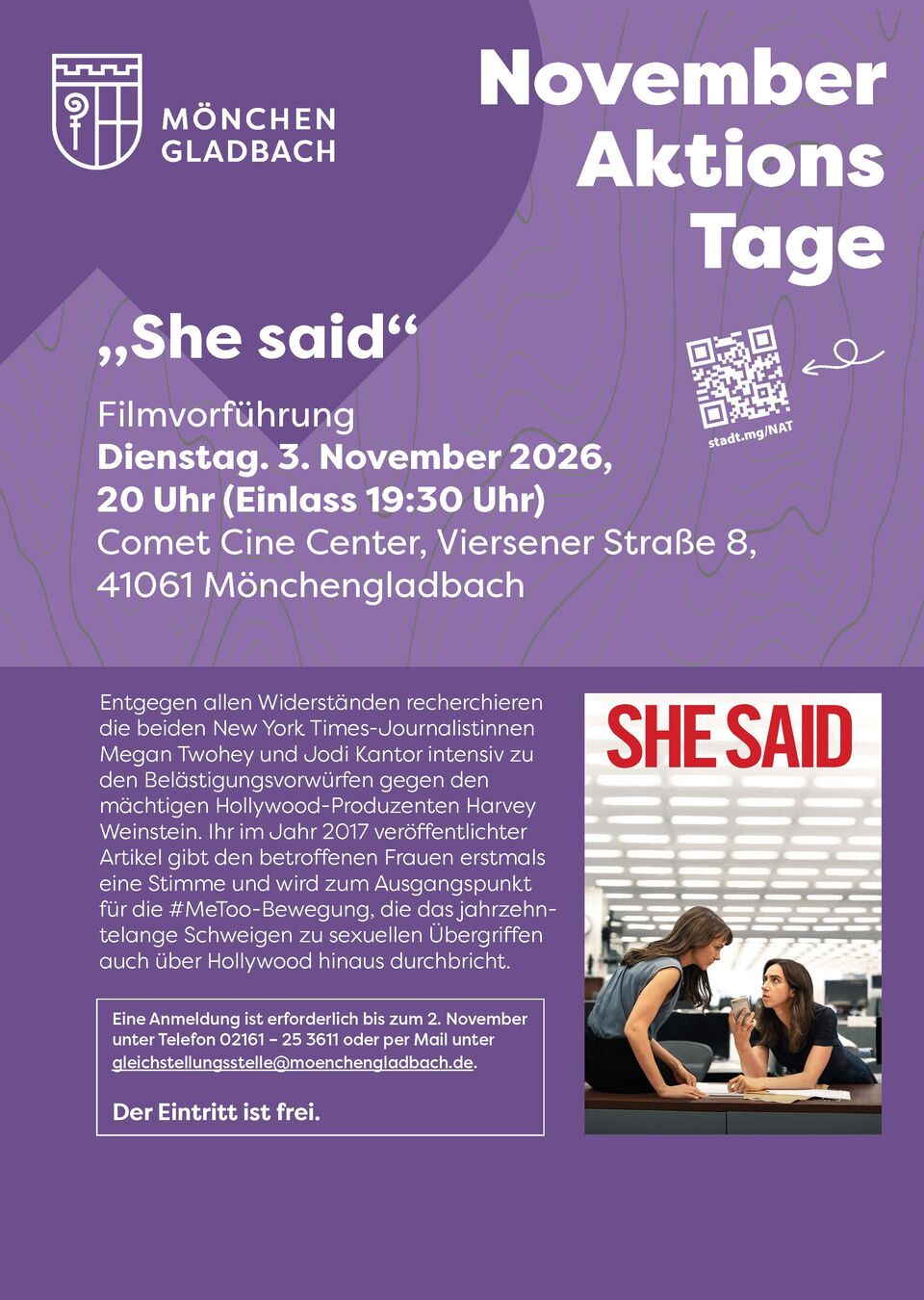 Novemberaktionstage der Stadt Mönchengladbach