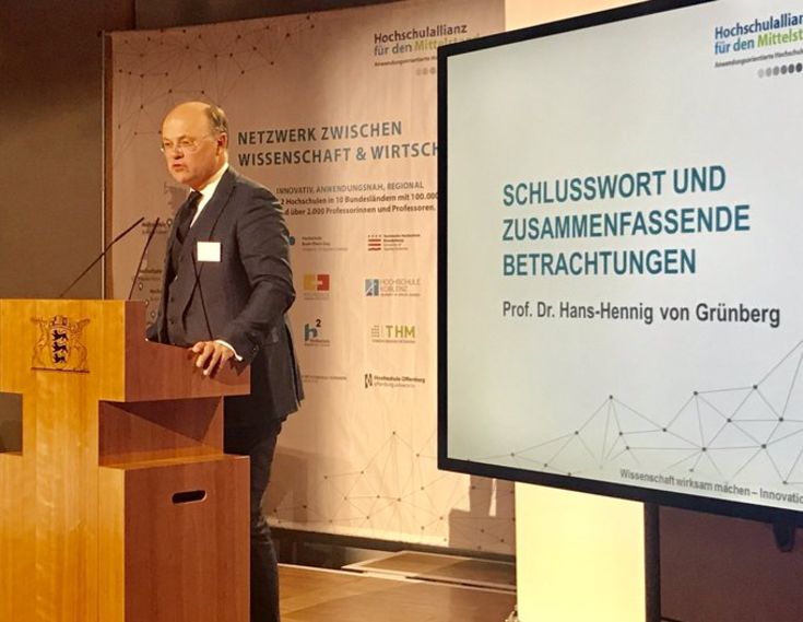 Hans-Hennig von Grünberg auf der Transferkonferenz 2019