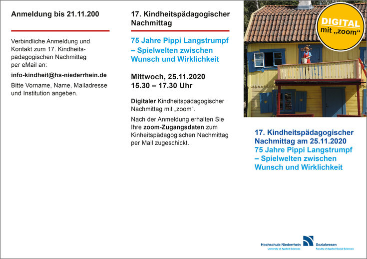 18_kindheitspädagogischer_nachmittag FLYER EndFassung.indd 75 Jahre Pippi Langstrumpf - Spielwelten zwischen Wunsch und Wirklichkeit