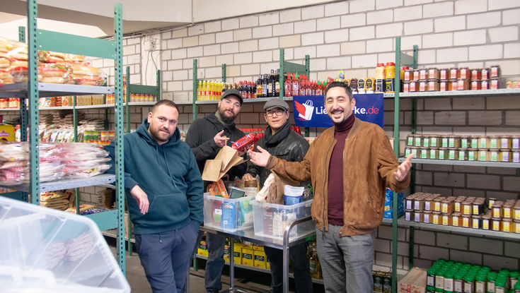 Malic Bargiel, Jan Kus, Tobias Kim und Eko Fresh (v.l.n.r.) von Liefertürke