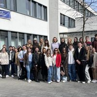 Teilnehmer:innen des FB07 und FB08, sowie urkainische Studierende während der Campuswoche 2026 Credit: M.E. Wachs