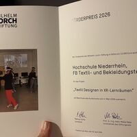 Wilhlem-Lorch-Stiftung Projekt-Förderung Textil-Designen in XR-Lernräumen