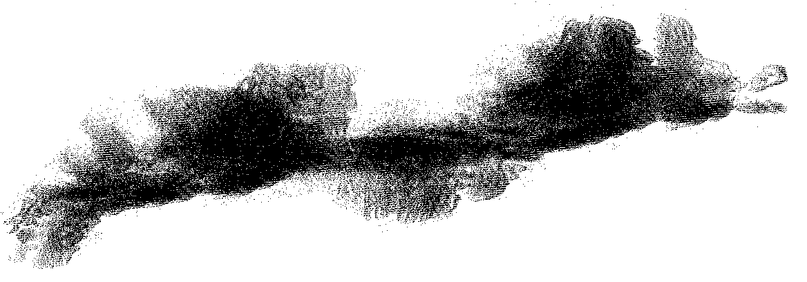 Punktwolke eines Shmetterlingsflugs, aufgenommen mit einer Eventkamera